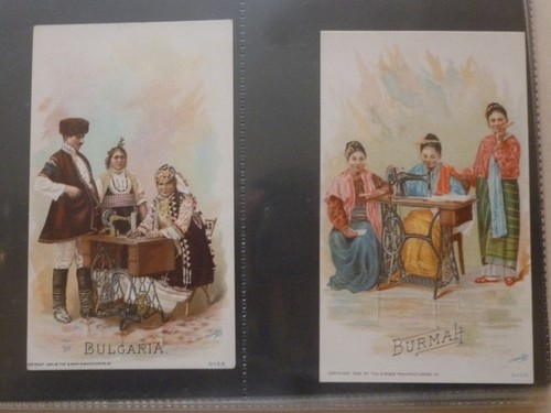 COUNTRIES OF THE WORLD 2 Complete sets by SINGER SEWING – Postcards 1892 & 1894 - Picture 9 of 12