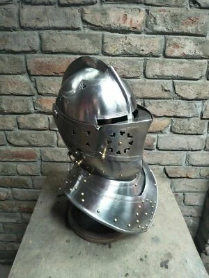 Mittelalterlicher Ritter geschlossener Helm Ritter Mittelalterliche Antike - Bild 1 von 4