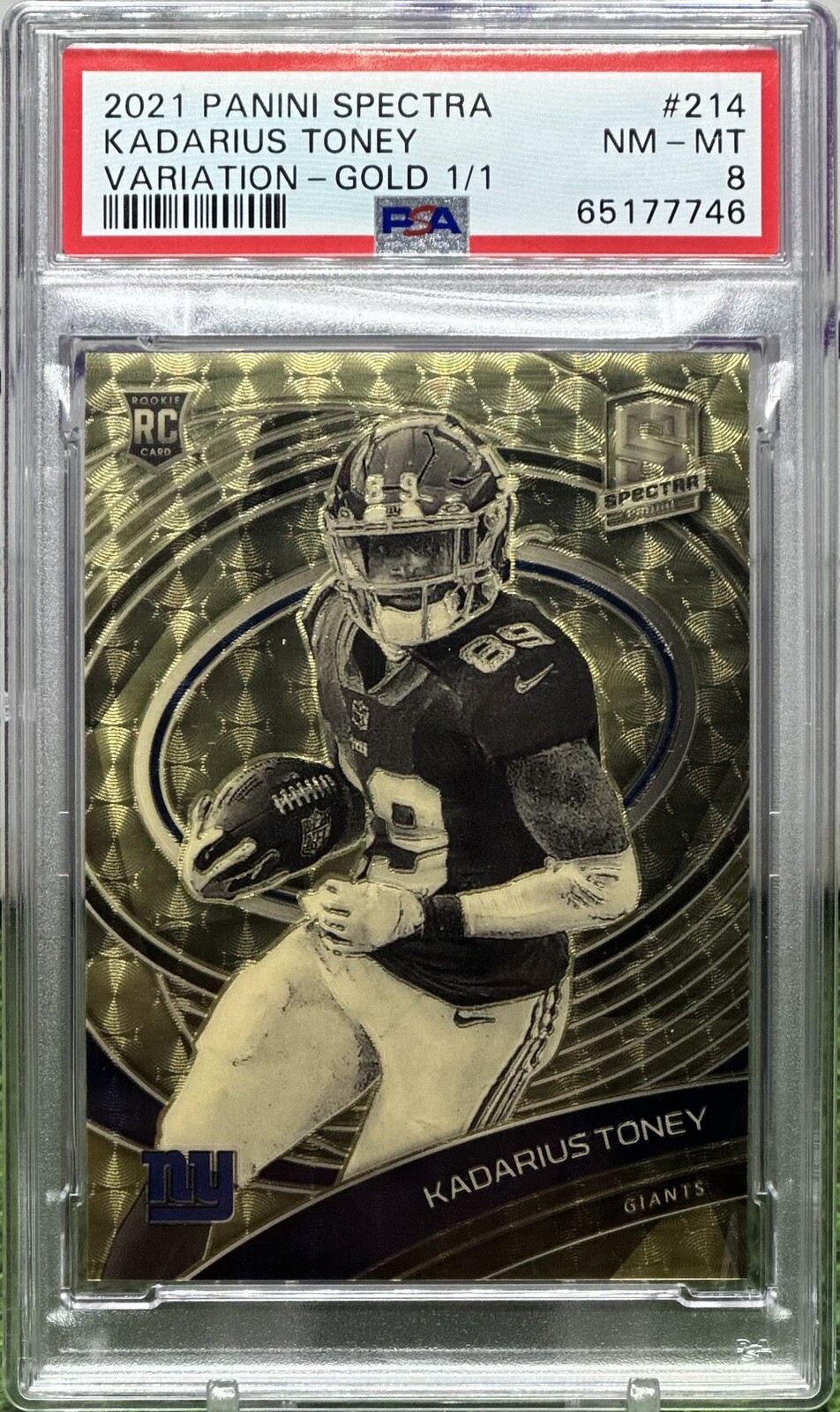 Kadarius Toney Panini Spectra #214 Variation-Gold 1/1