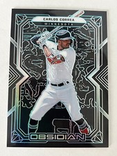 CARLOS CORREA 2022 Panini Chronicles Baseball Obsidian Carolina Blue