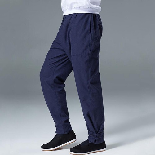 Cotton Bruce Lee Kung Fu Wing Chun Pants Martial Arts Trousers Ankle-Tied Pants - Picture 11 of 13