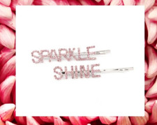 Paparazzi CENTER OF THE SPARKLE-VERSE pink hair clips