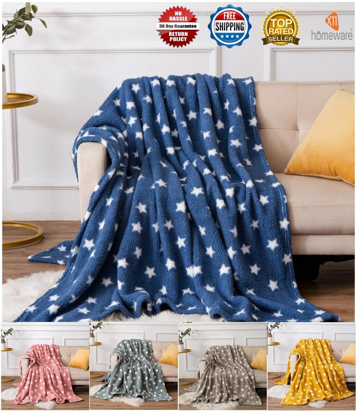 Throw Sofa Bed Blanket Throw Over Bed Spread Twinkly Vibrant Luxury