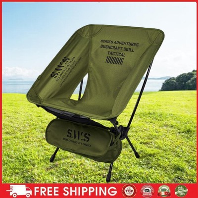 Ultralight Folding Chair Oxford Cloth Seat for Outdoor Camping Fishing (Green) D