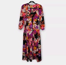 Vtg 60s 70s Maxi Dress Loungewear House Dress Modern 2-4 Floral Montreal