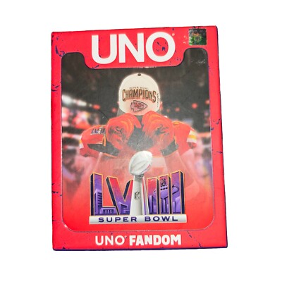 Kansas City Chiefs NFL Super Bowl LVIII UNO Fandom Card Game 2024 ...