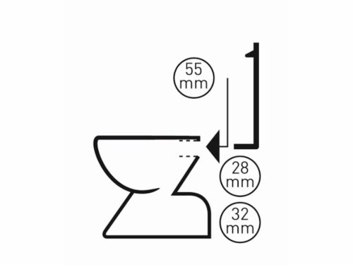 STEDO Euro WC-Spülrohrverbinder Ø 55 mm für Druckspülrohr - Bild 4 von 13