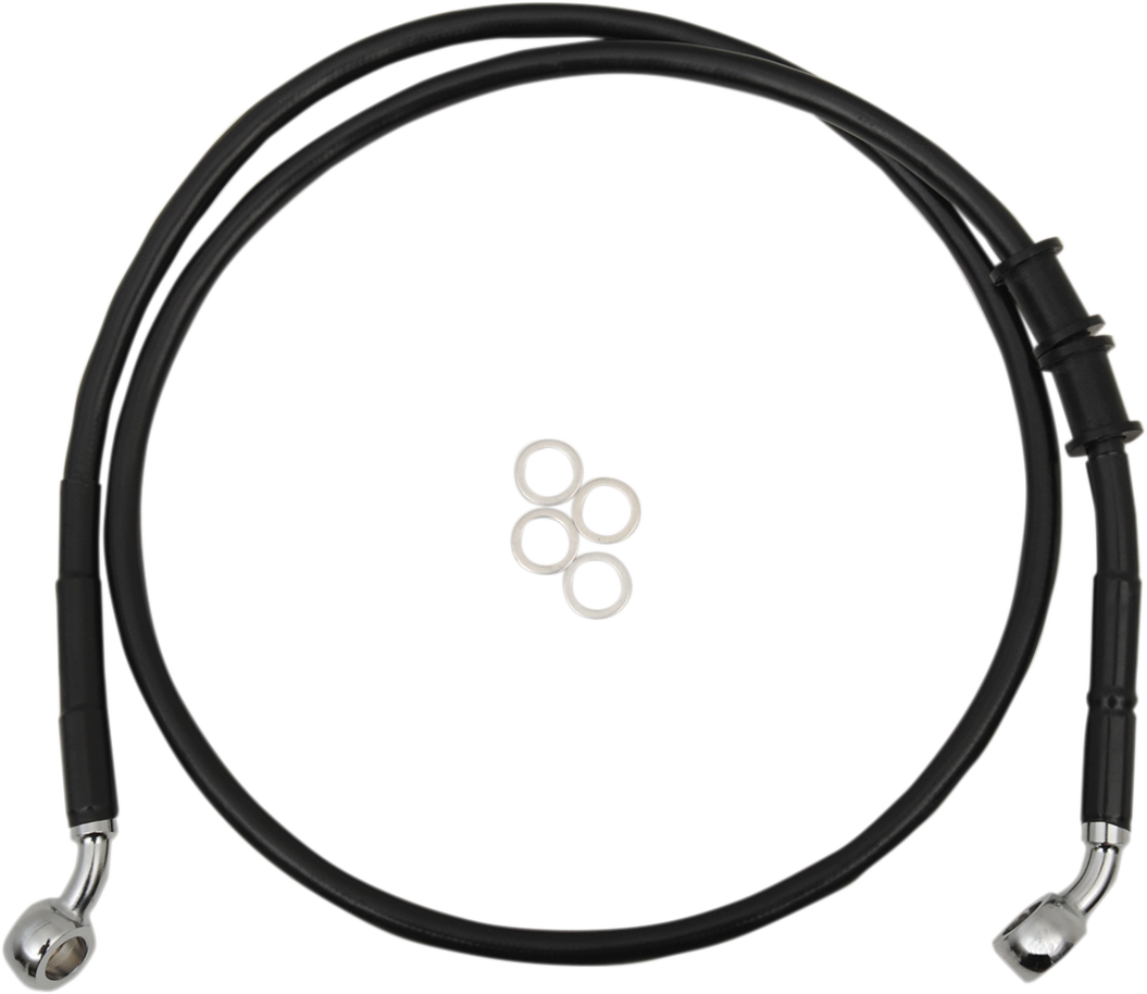 Drag Front Brake Line, Black Sportster Iron 883 XLN 20142022 Harley