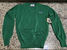 VTG 1980s THE FOX SWEATER Green By JC PENNEY V Neck Sweater Youth 14 NEW