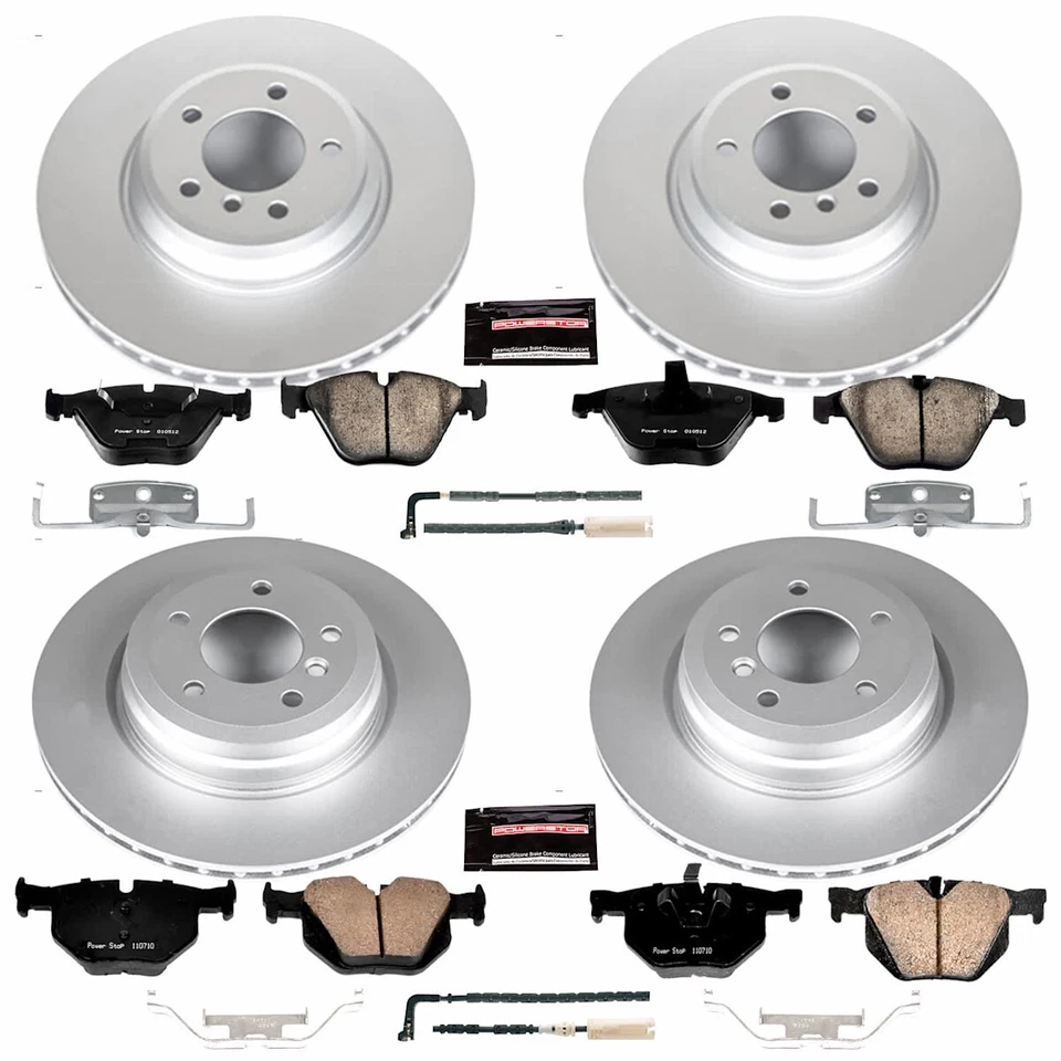 Juego de 4 ruedas CRK2883 Powerstop discos de freno y kits de pastillas delanteras y traseras para BMW 335xi Foto 3 de 4