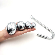 Slaves Binding Ball Anal Hook Metal Stainless Steel Butt Plug Dilator Sex Toys