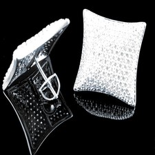 14K WHITE G/P BIG BOLD 18MM NEW MEN'S KITE SQUARE LAB DIAMOND STUD EARRINGS NEW