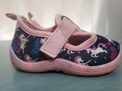 FANTURE Girls Easy Slide On Water Shoe Blue Unicorn Size 4 GUC | eBay