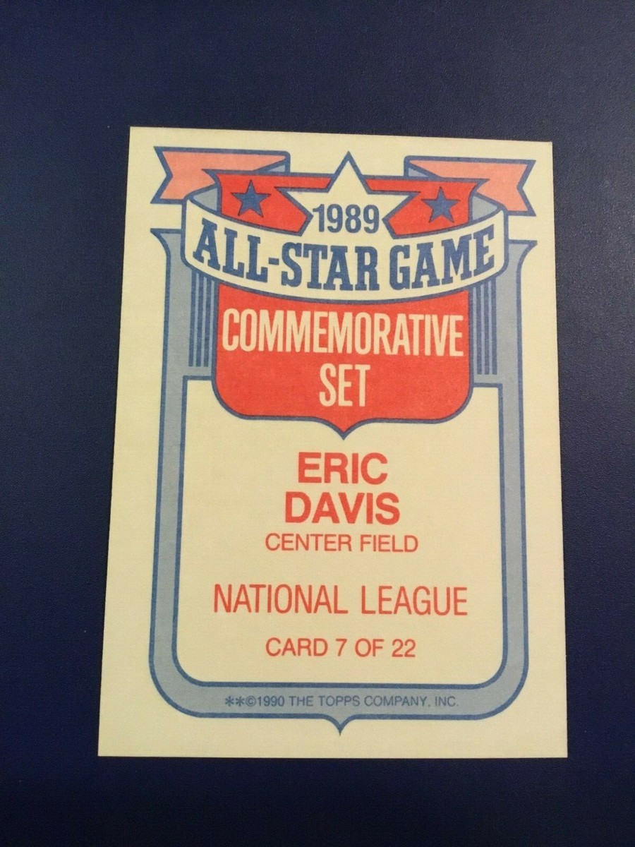 1989 Topps # 7 of 22 ERIC DAVIS All Star Glossy Cincinnati Reds