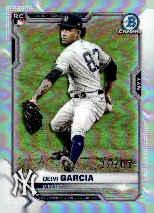 2021 Bowman Chrome Refractors #55 Deivi Garcia  SERIAL # 257/499