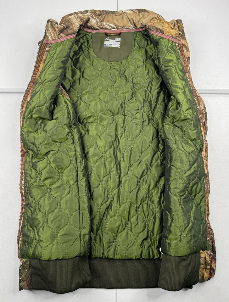 Under Armour Camo Hunting Vest Real Tree Xtra Full Zip Primaloft Quilt Lined L - Image 4 of 4