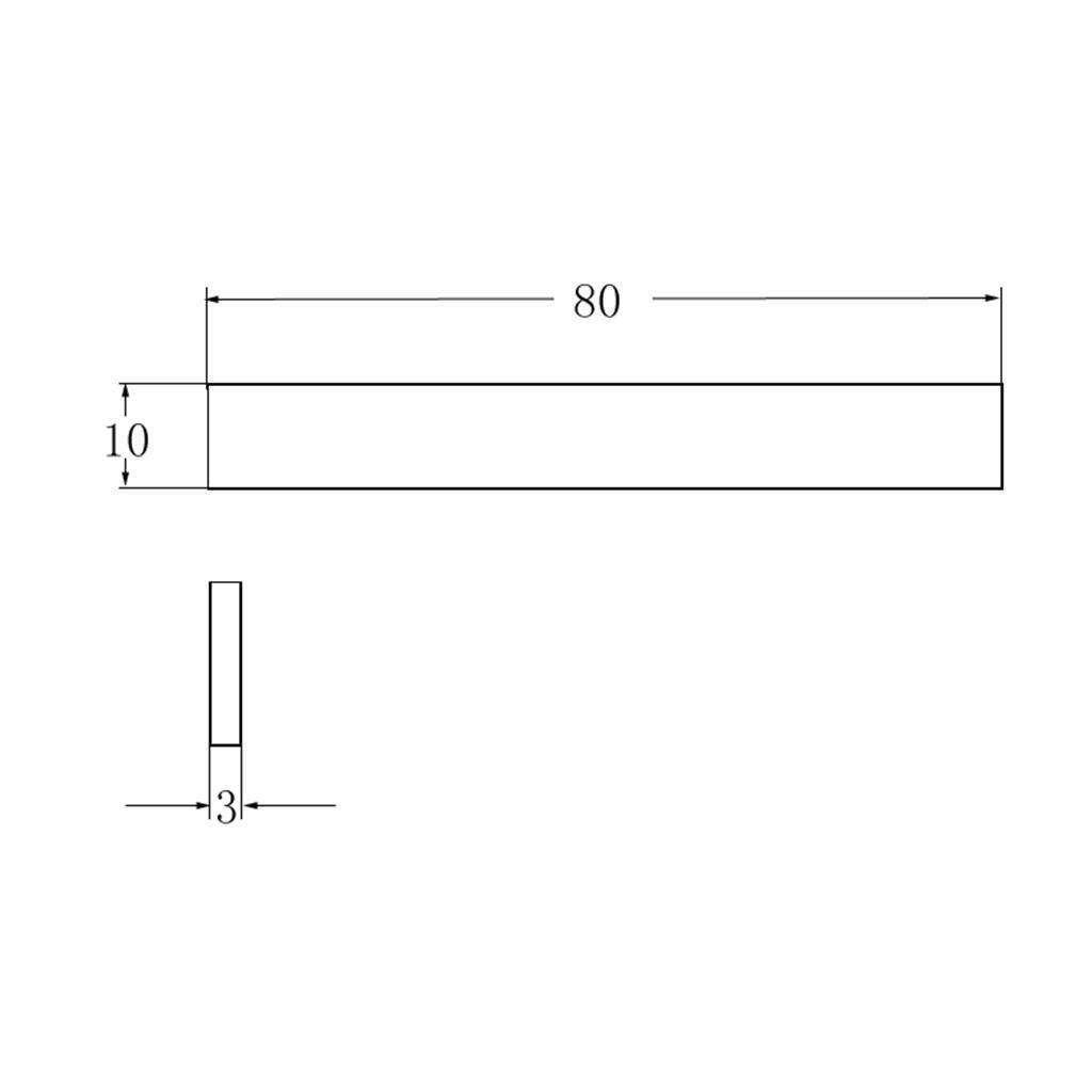 Lot de 2 vierges blanches 80 x 3 x 10 mm pour ukulélé basse électrique