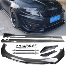 Carbon Fiber Front Bumper Lip Spoiler & Side Skirt For Kia Optima 2010-2020 Body