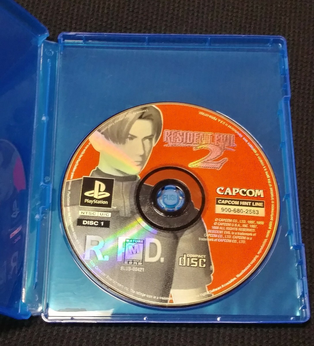RESIDENT EVIL 2 Sony PlayStation 1 DISC 1 ONLY Leon version PS1