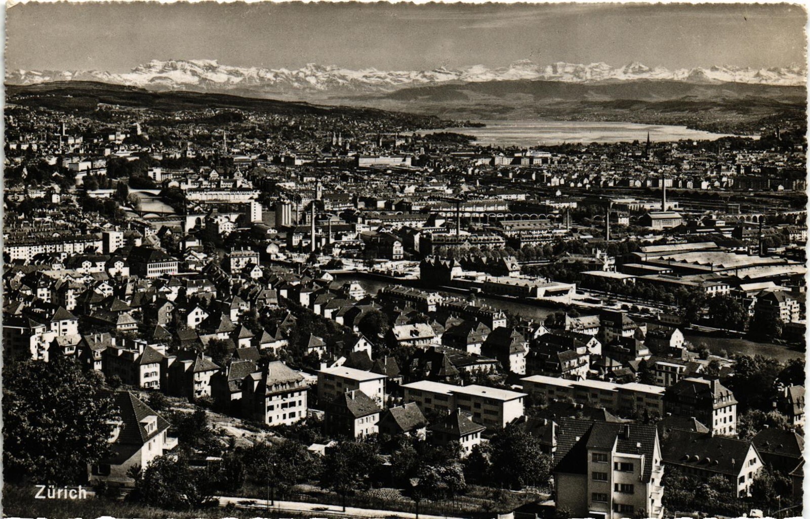 Dr Jim Stamps Postcard Lake Zurich Switzerland Real Photo