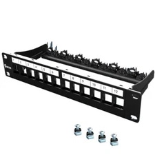 12port Blank Keystone Patch Panel 1u Keystone Patch Panel 10 Inch Shielded Netwo