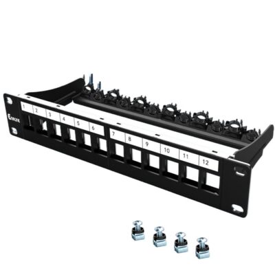 12port Blank Keystone Patch Panel 1u Keystone Patch Panel 10 Inch Shielded Netwo