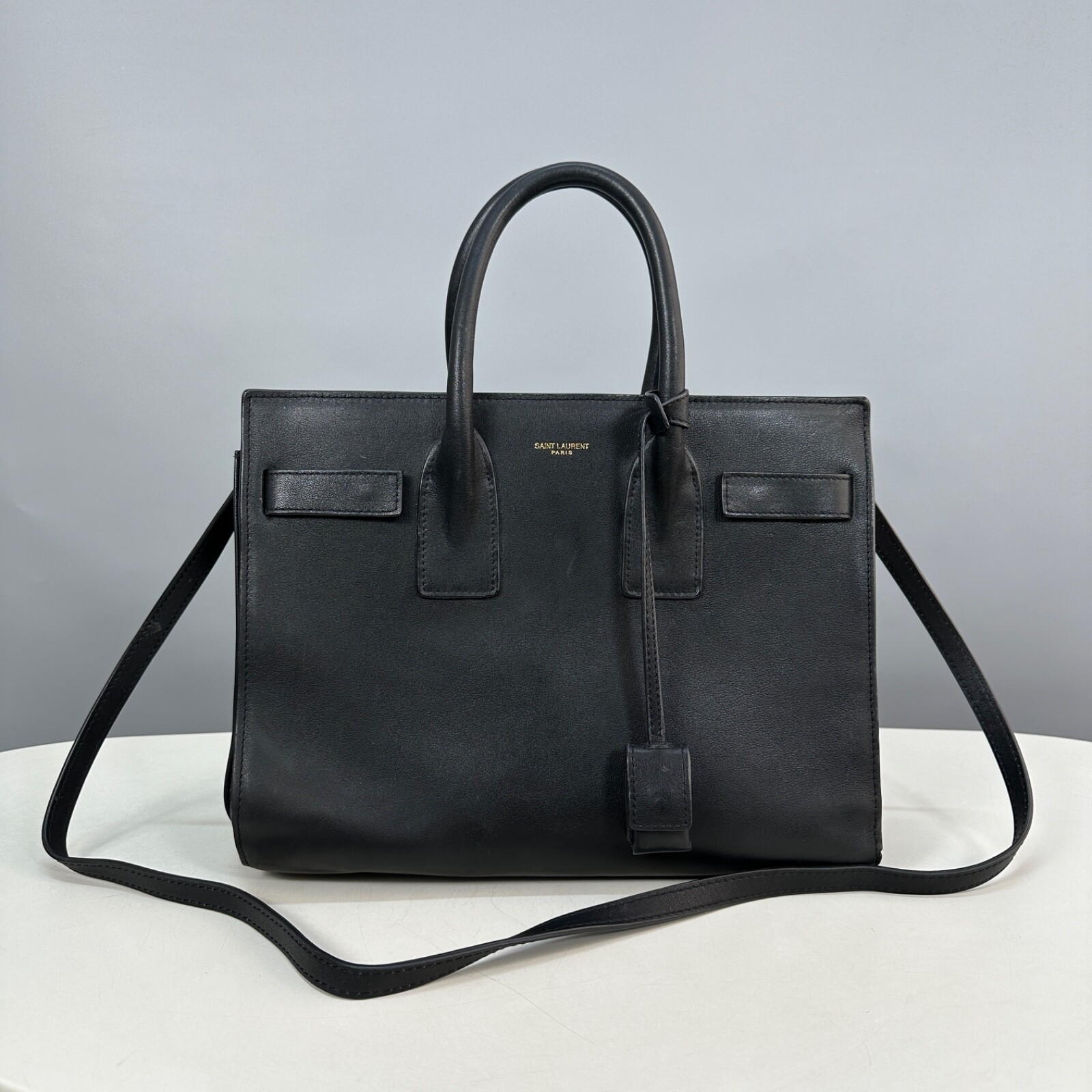 YSL YVES SAINT LAURENT BORSA DA GIORNO BORSA SHOL NERA