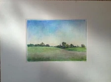 Franz Ehmke *1928 -2018 DDR Painter °  "Schildow. View from East .. Rye Field"