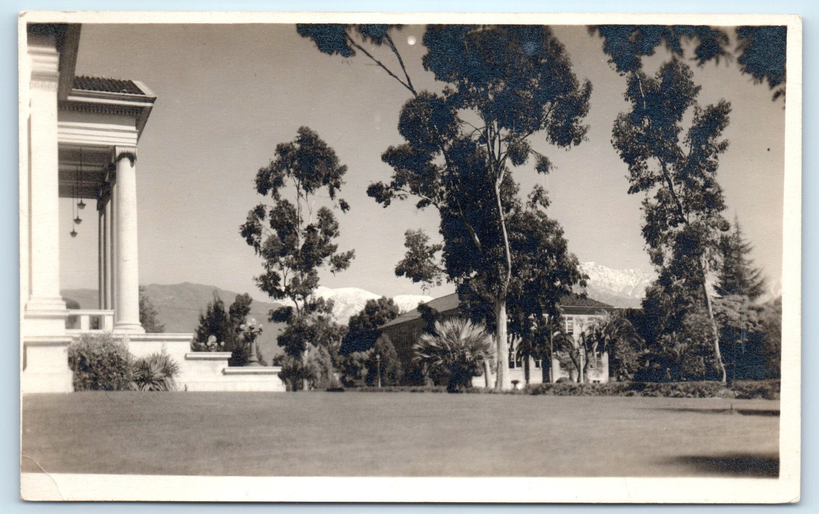 RPPC Pomona College CA California Library Real Photo Postcard