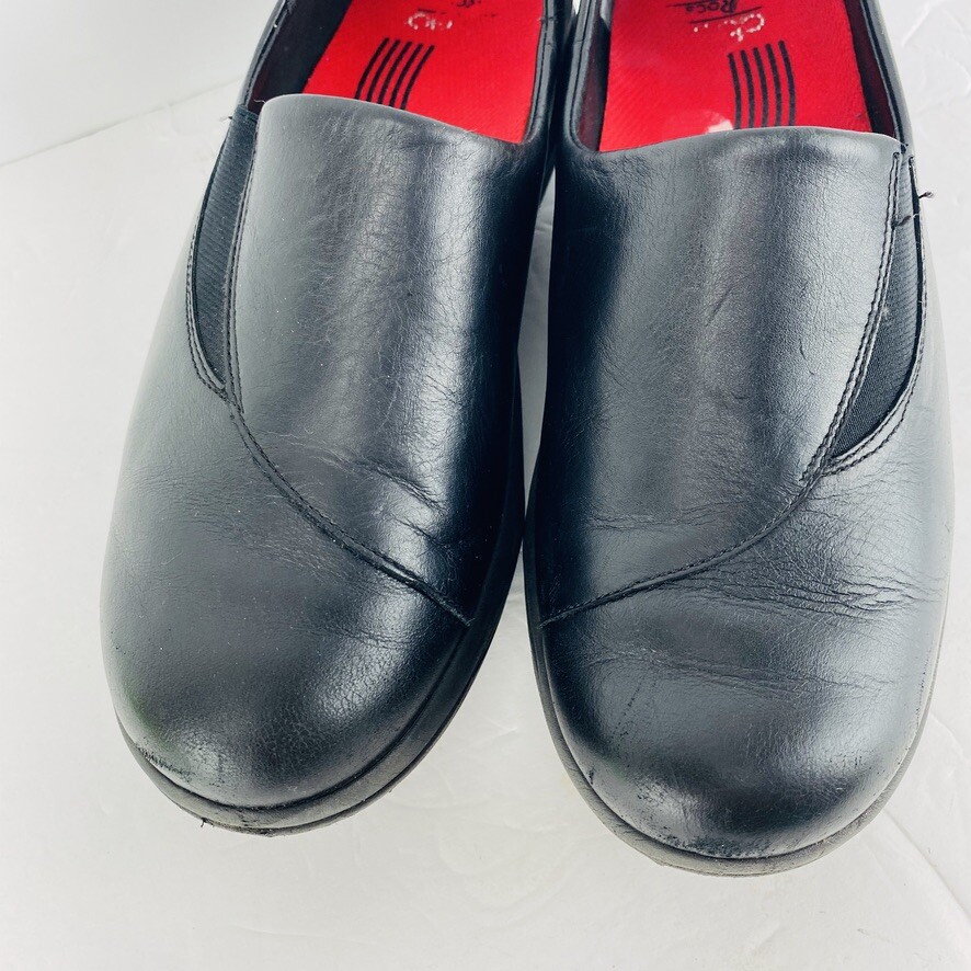 Abeo Rocs Bkee 9.5 M Solid Black Leather Slip On Shoes Shape  display picture 2
