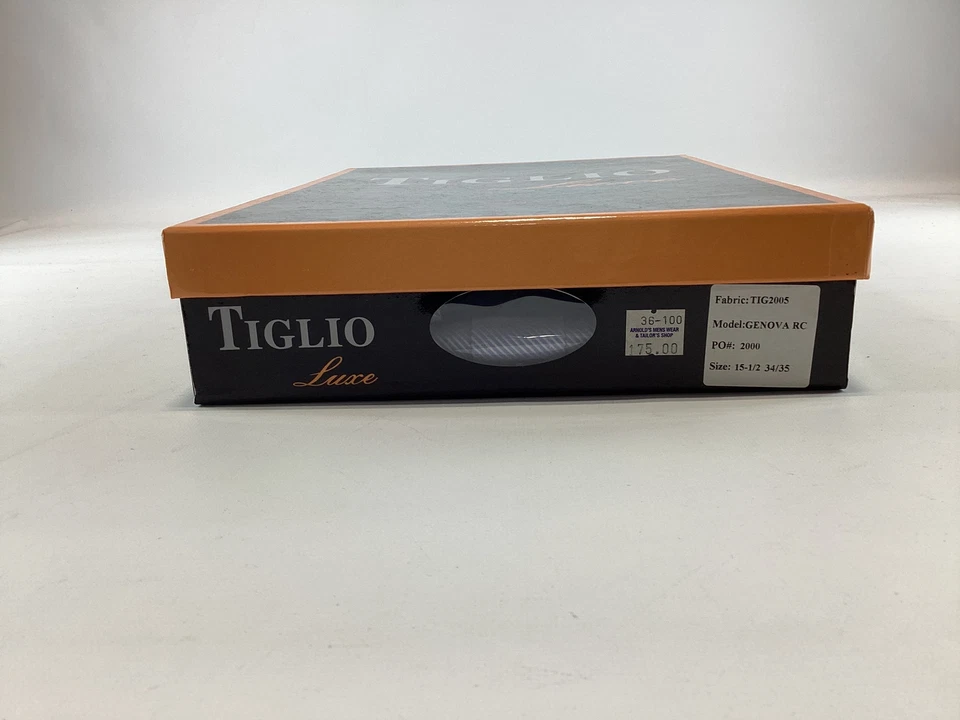 Mens Tiglio Lux Blue White Stripe Long Sleeve Button Down Cotton Dress Shirt NEW - Image 4 of 4