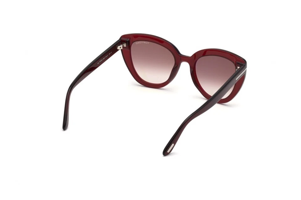 Gafas de sol Tom Ford Izzi TF845 66G rojo rubí ojo de gato marco de plástico 53-21-140 Foto 4 de 4