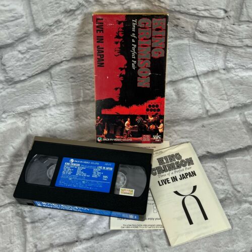 King Crimson Vtg VHS Live In Japan Three Of A Perfect Pair Import With Booklet