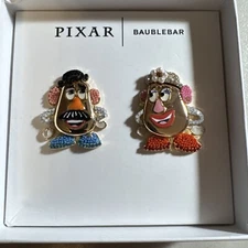New Disney Pixar Toy Story Baublebar Mr. & Mrs. Potato Head Stud Earrings Set