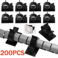 200x Cable Clips Self-Adhesive Cord Management Wire Holder Organizer Clamps US