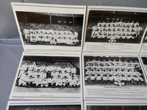 LOT OF 23 NEW YORK YANKEE PENNANT & WORLD SERIES PICTURES FROM 1927 To 1999 - Picture 2 of 20