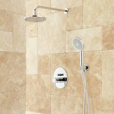Signature Hardware Lattimore Rainfall Shower with Hand Shower, Chrome