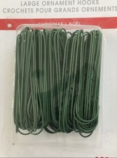 NEW ASHLAND LARGE 2.25" GREEN ORNAMENT HOOKS 480 PIECES CHRISTMAS WREATH TREE