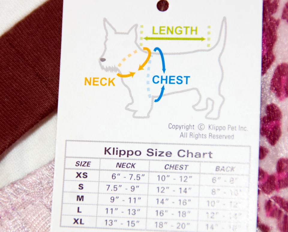 Klippo Dog Puppy Dress Pink Leopard Print Butterfly Size M - Image 4 of 4