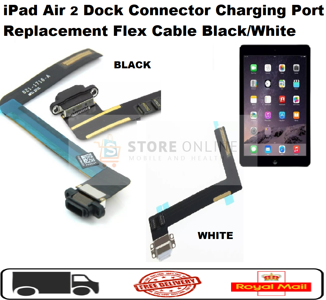 Câble Flex De Charge (connecteur Dock) Pour IPad Mini 2 - Noir, Neuf, Remplacement