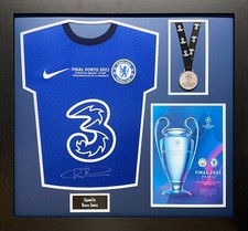 FRAMED REECE JAMES SIGNED CHELSEA CHAMPIONS LEAGUE FINAL SHIRT PROOF & COA