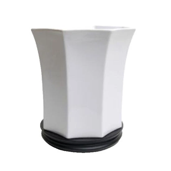 Porta vasos de Baño de Cerámica Blanca