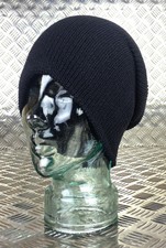 Genuine US Army Black Beanie Hat / Watch Cap 100 Wool - NEW
