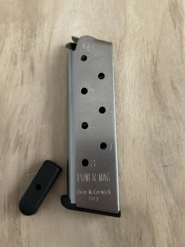 CMC 1911 Power Mag Magazine .45 ACP 8 Round Stainless Steel