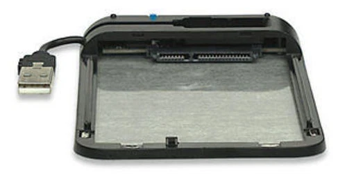 USB 2.0 SATA 2.5" Hard Drive Enclosure, Silver, 130028 - Image 3 of 4