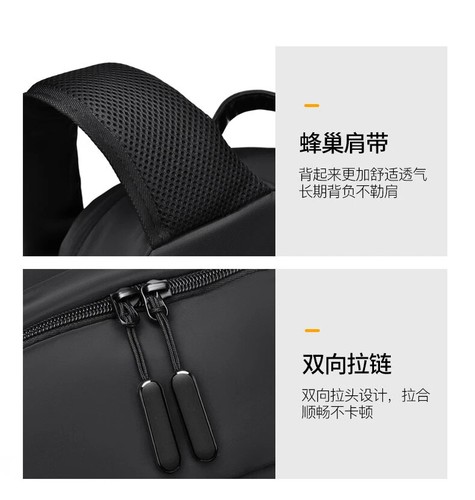 Waterproof Business Backpack Men USB School Backpacks 15.6 Inch Laptop Backpack - Picture 3 of 5