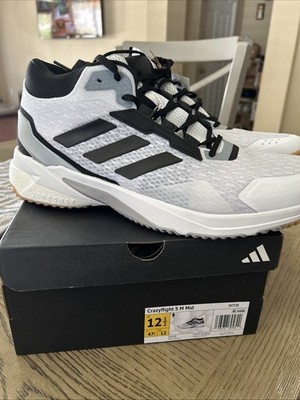 Size 12.5 Men s - adidas Crazyflight 5 Indoor Mid White -Black