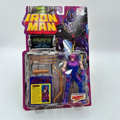 Marvel Comics Iron Man HAWKEYE Action Figure Bow & Arrow Arsenal 1995 Toy Biz