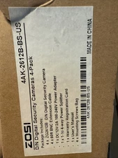 ZOSI ZG2612B Security Camera HD Outdoor Night Vision 4 pack