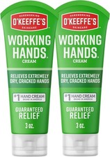 O'Keeffe's Working Hands Hand Cream 3 oz 2 Pack Dry Cracked Hands Repair